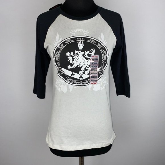 Y2K Vintage Hot Topic Twilight Cullen Crest Raglan Baseball T-Shirt Juniors M - Picture 1 of 16
